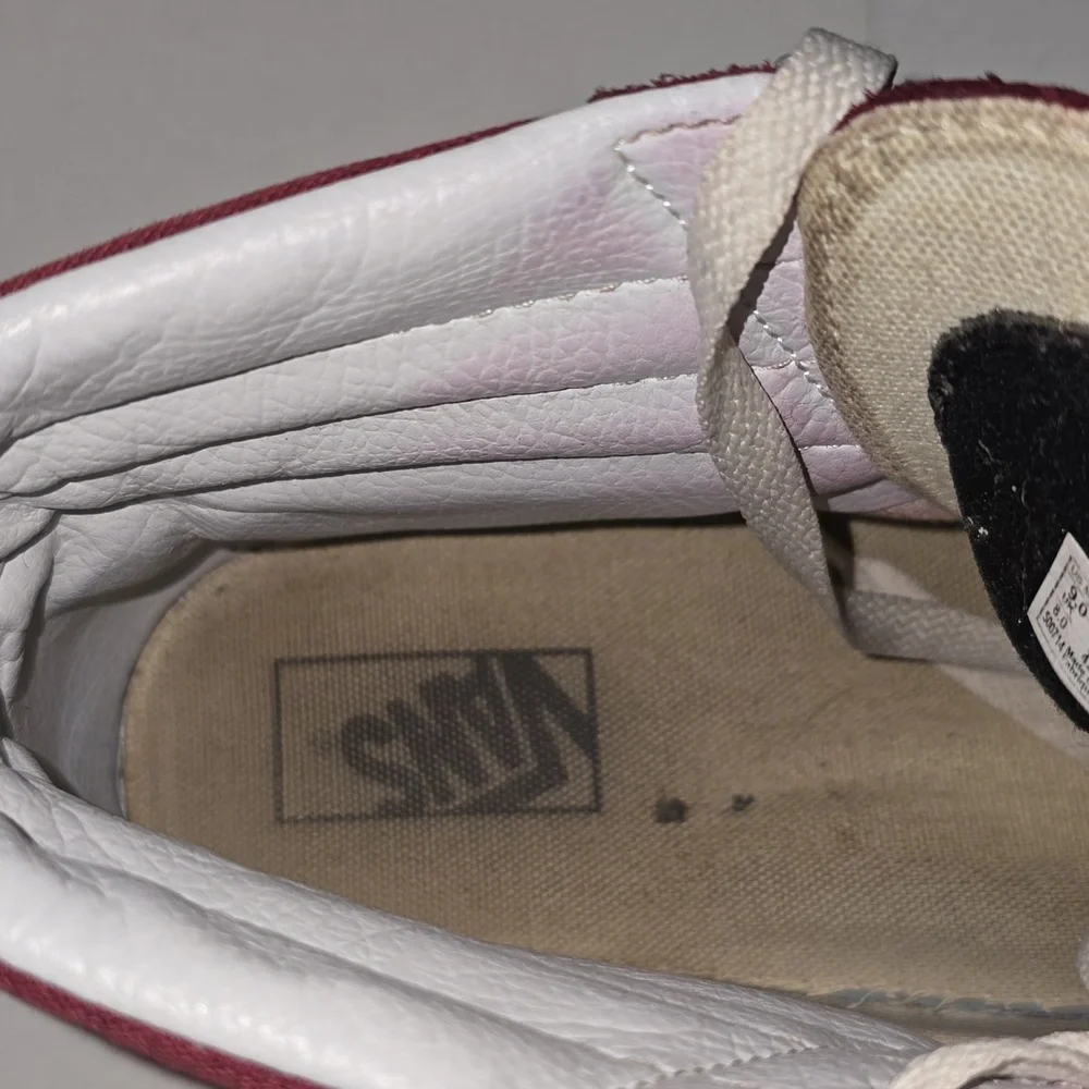 Vans SK8-Hi Sneakers Color Burgundy Canvas Suede Mens Size 9 Womens Size 10.5